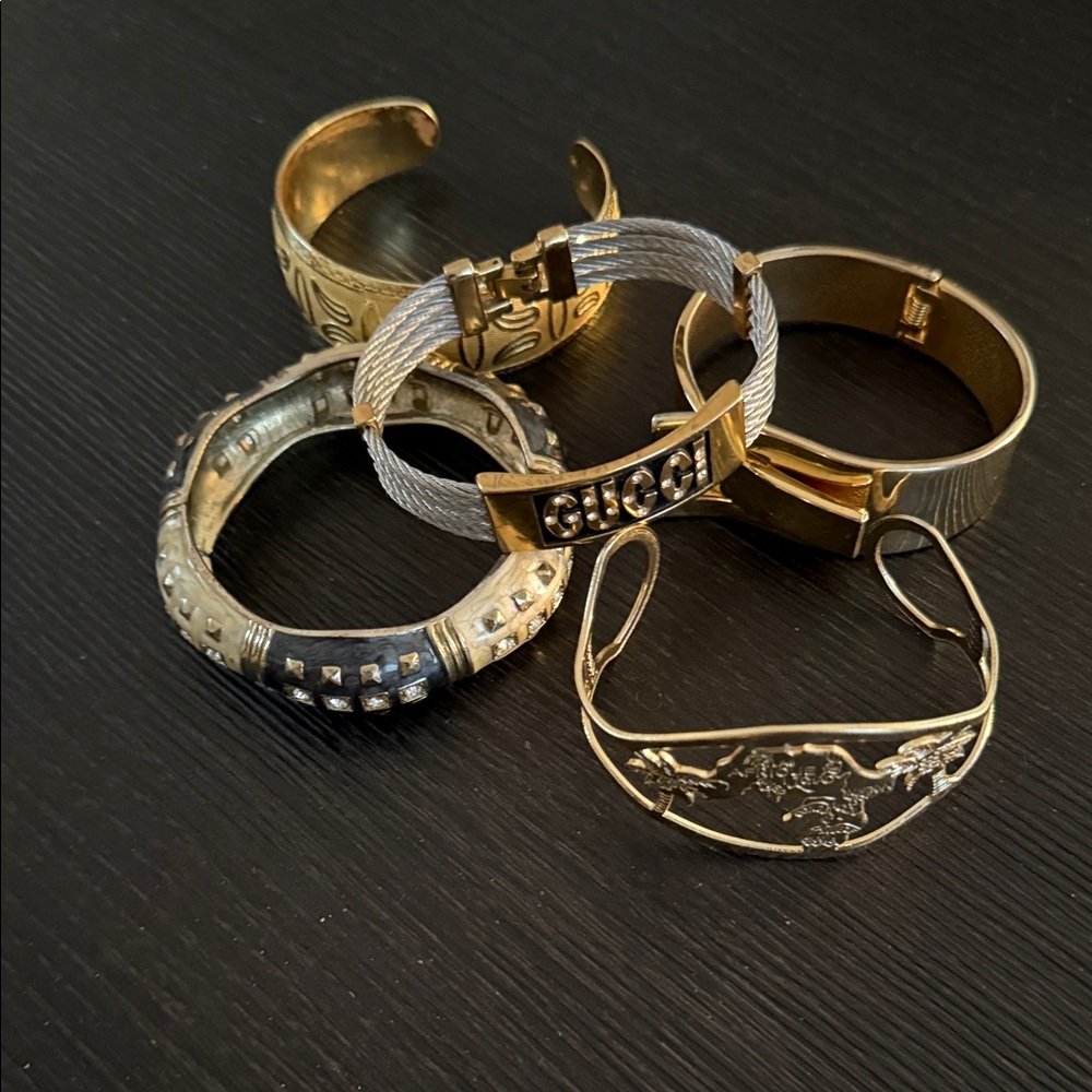 Elegant Gold and Silver Bracelet Set